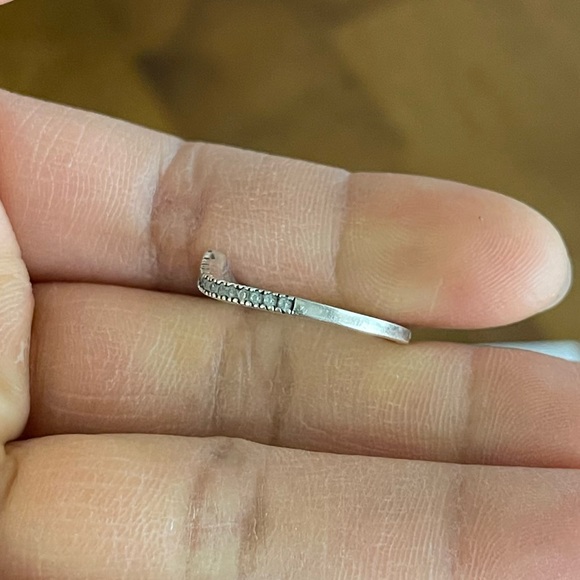 Pandora Gemstone Rhinestone Ring W/ Multiple CZ Stones US 7 EUC - Picture 4 of 8